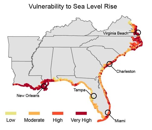 Vulnerability to sea level rise
